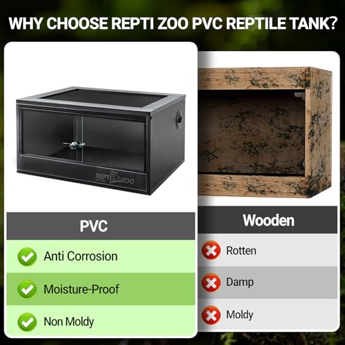 35 Gallon PVC Reptile Tank with Sliding Door F103