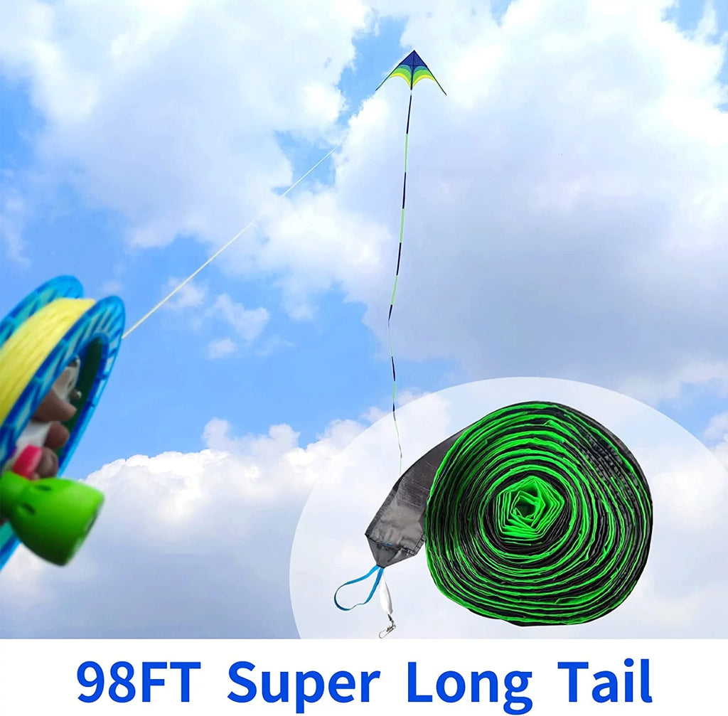 Black Green Giant Delta Kite S582