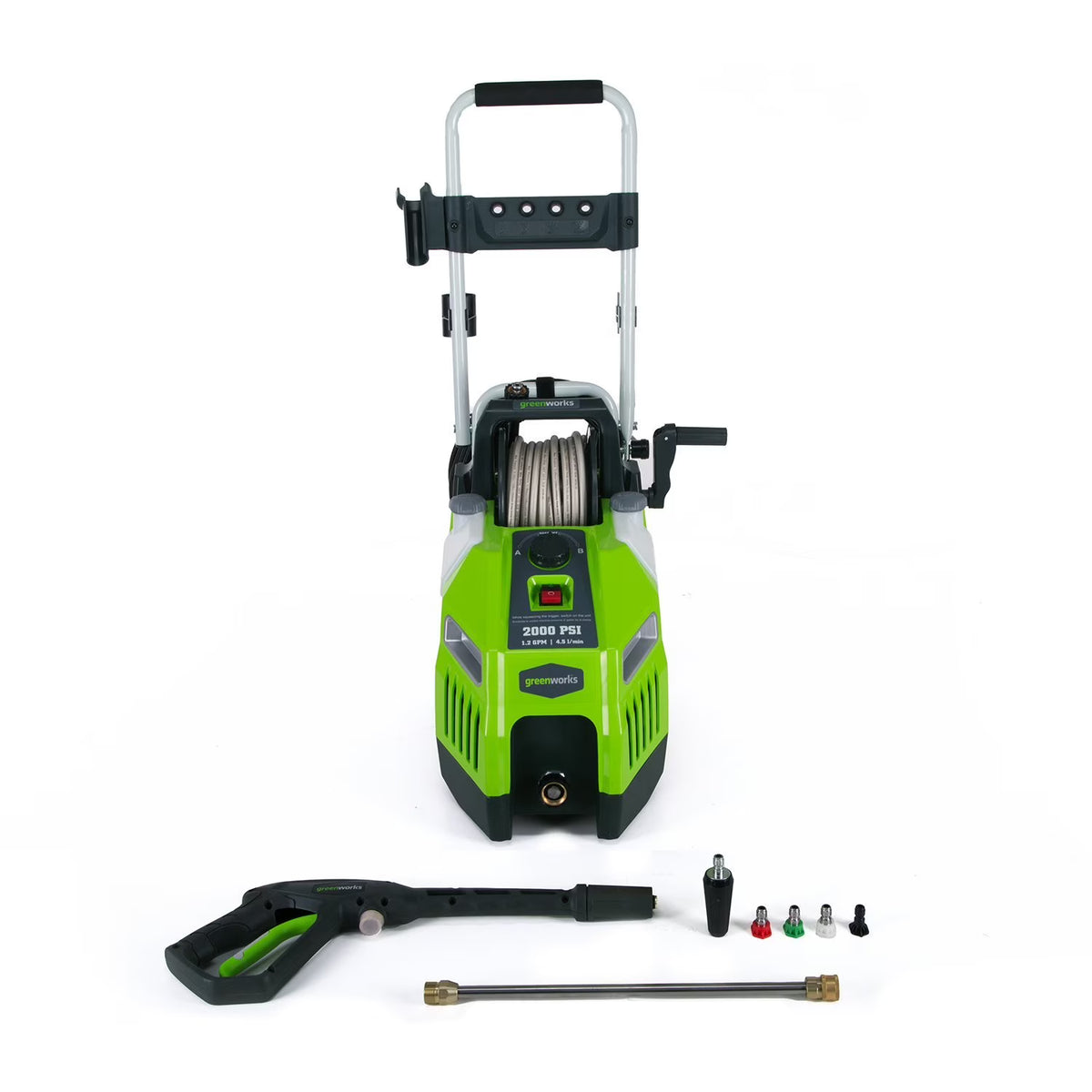 2000-PSI 13 Amp 1.2-GPM Corded Electric Pressure Washer with Hose Reel R996