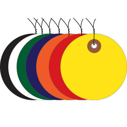 Yellow Plastic Circle Tags 100/Case X965209