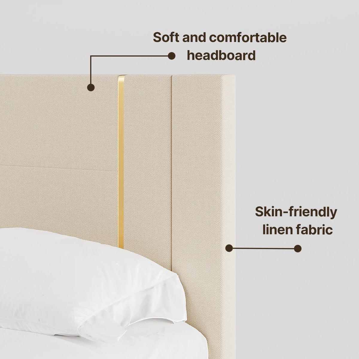 Queen Size Fabric Upholstered Bed Frame E209155