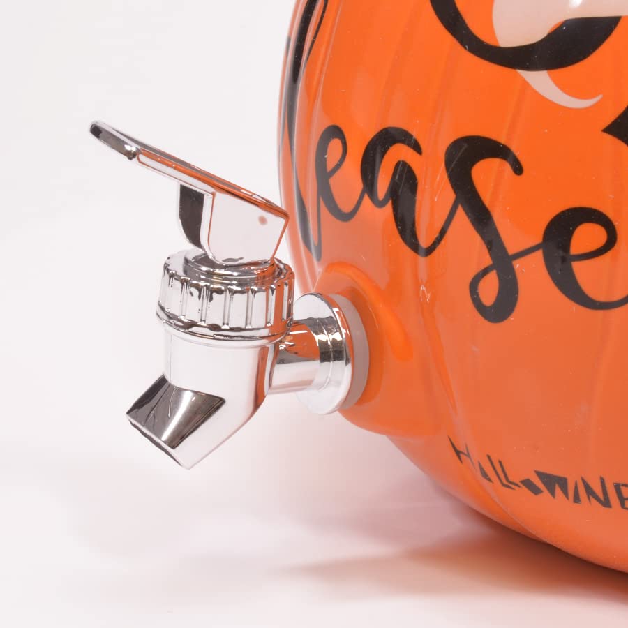 Pumpkin Orange 11 x 11 Glossy Ceramic Drink Dispenser Y16978