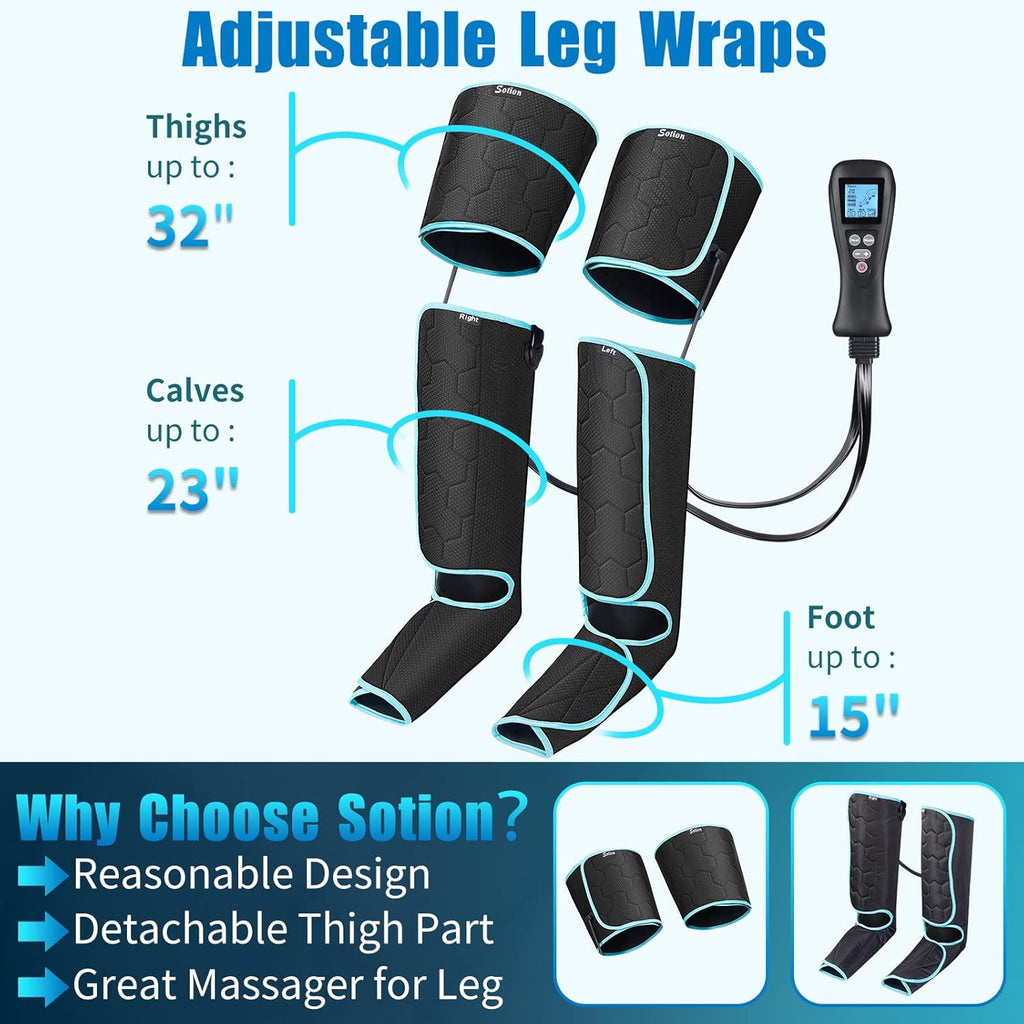 Air Compression Leg Massager with Heat Q556