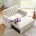 3-in-1 Convertible Sleeper Sofa with USB Charging and Side Pockets E931006