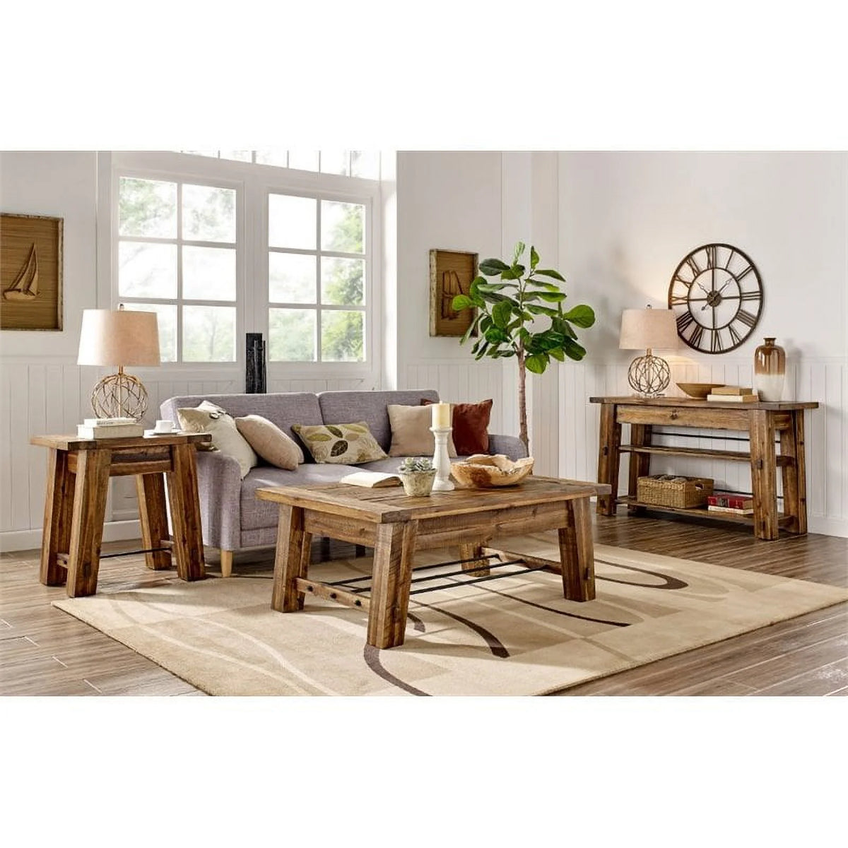 27"W Wood End Table Set of 2 N24078