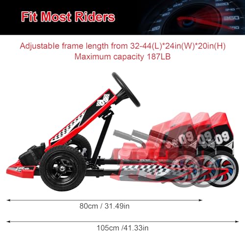 Red 36V Electric Go Kart with 350W Motor F76196