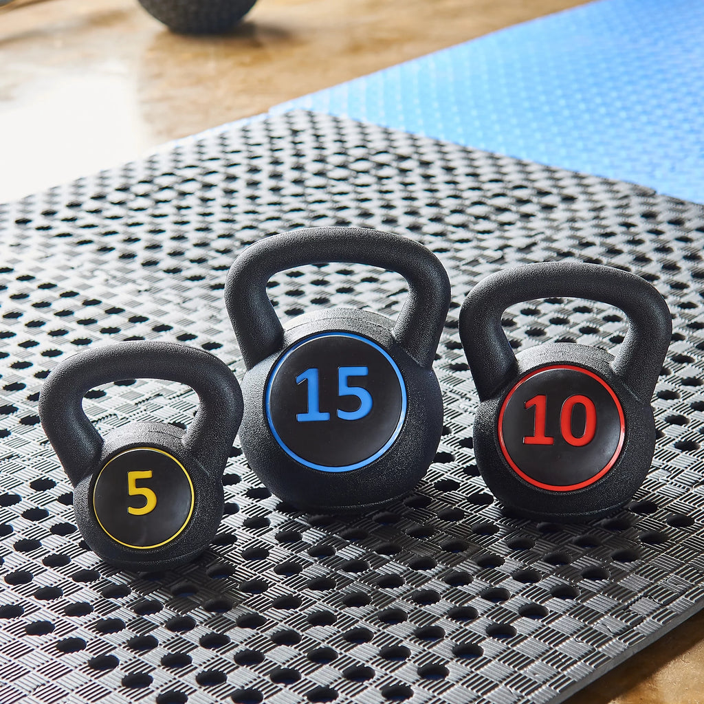 Wide Grip Kettlebell Set, 10lb 15lb 20lb N3153