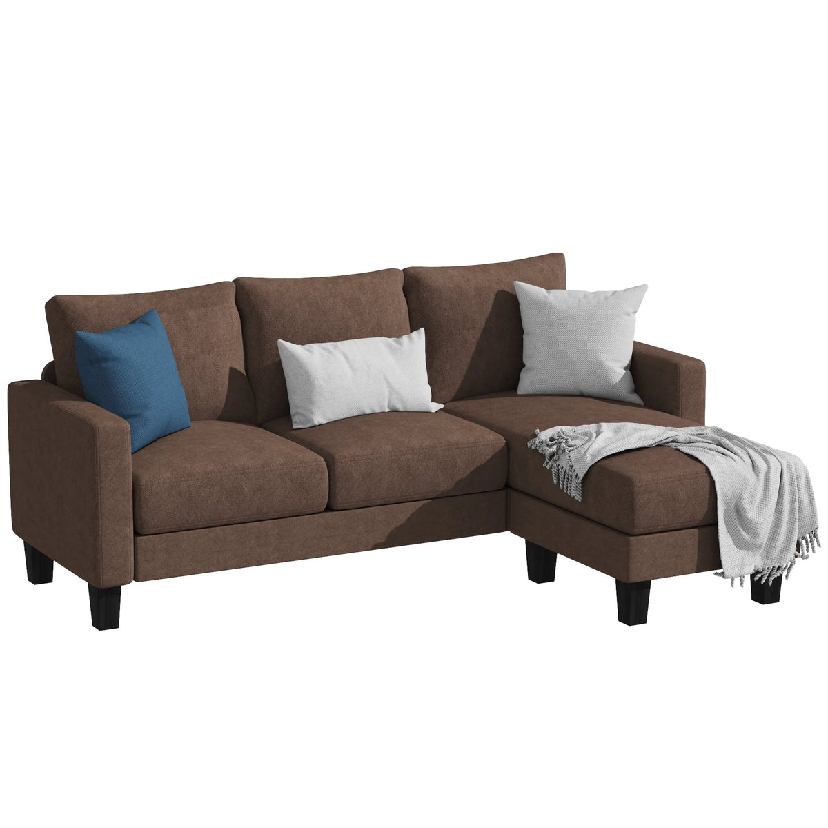 Light Gray L-Shaped Sectional Sofa T93492