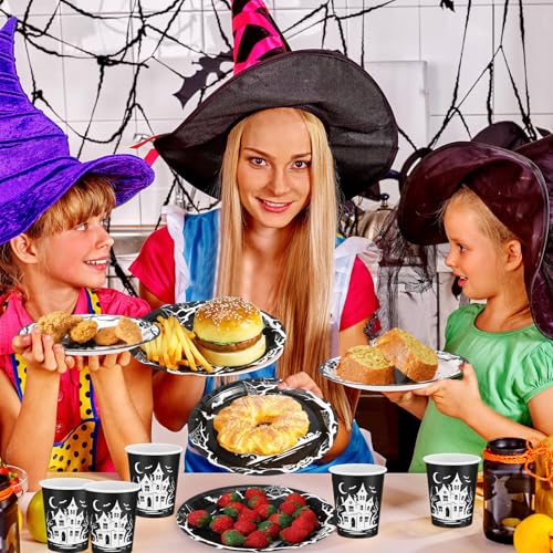 500 Pcs Halloween Party Supplies Plates Cups Napkins and Cutlery Set U909674