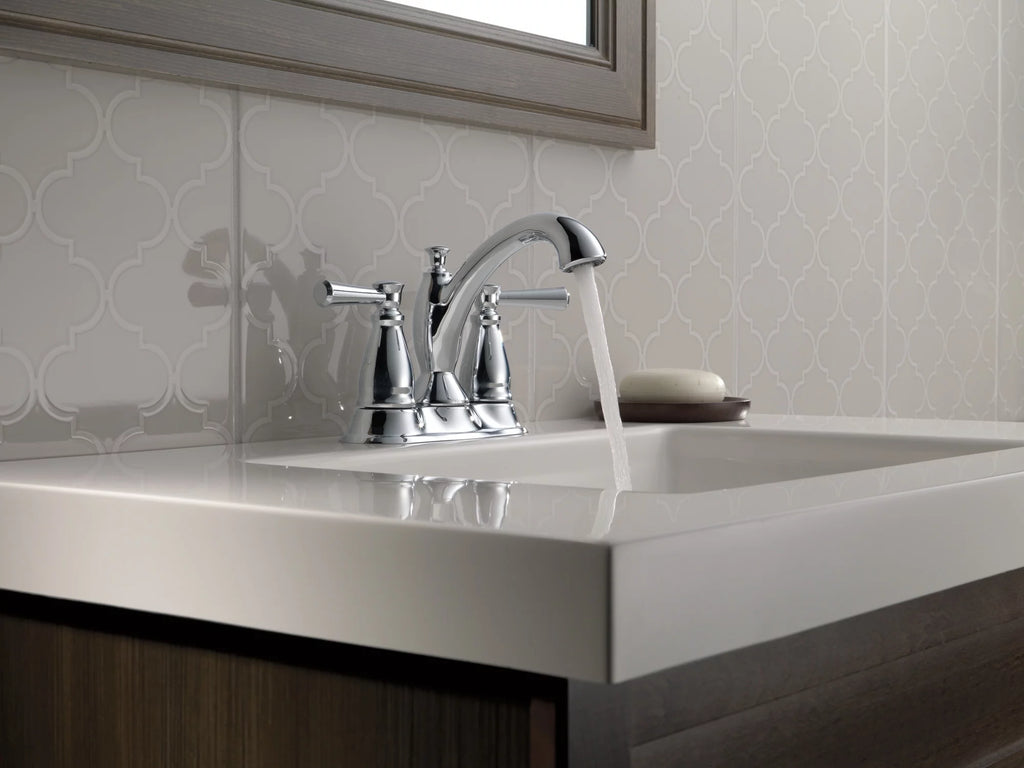 Chrome Two Handle Centerset Bathroom Faucet C736