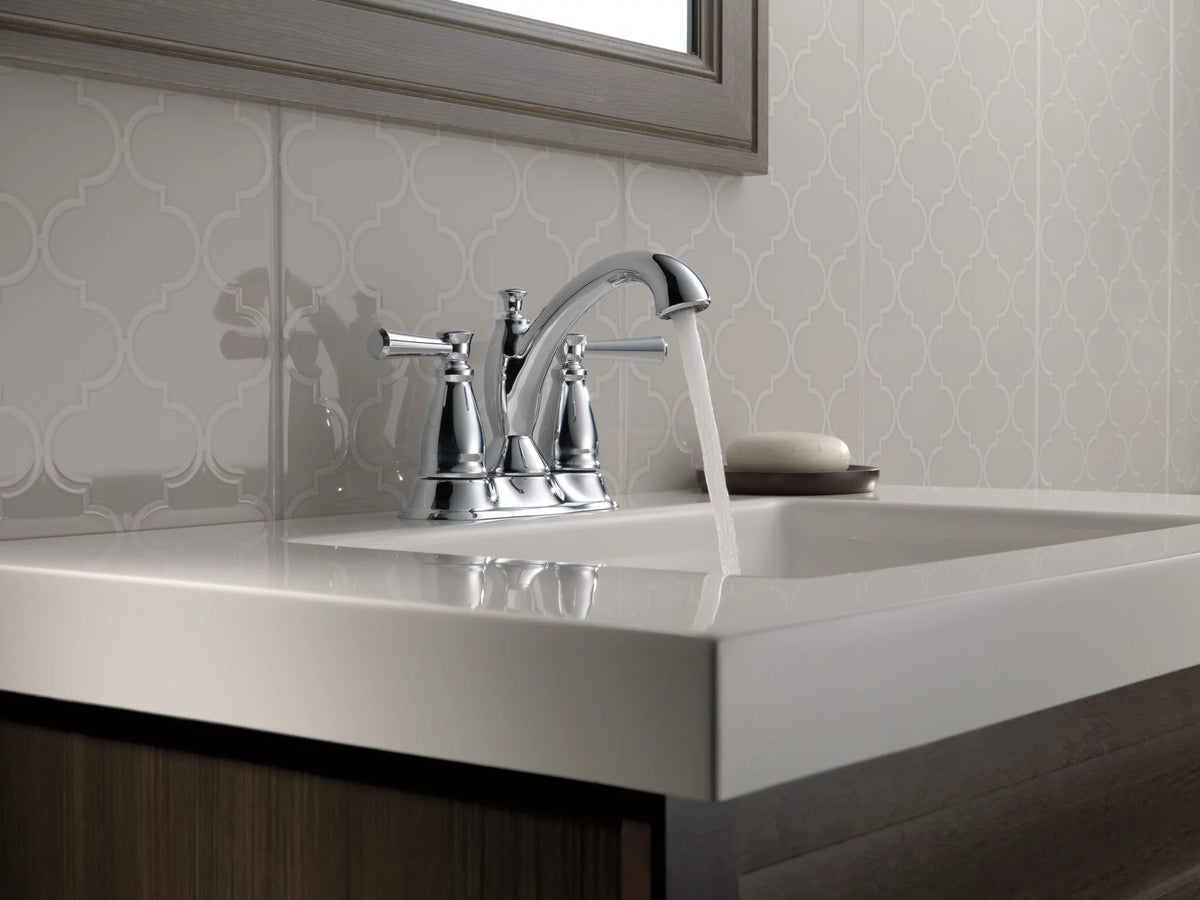 Chrome Two Handle Centerset Bathroom Faucet C736
