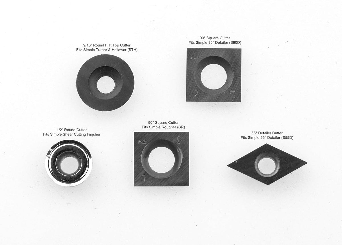 4 Cutter Pack Carbide Cutter for Woodturning Tools M1682