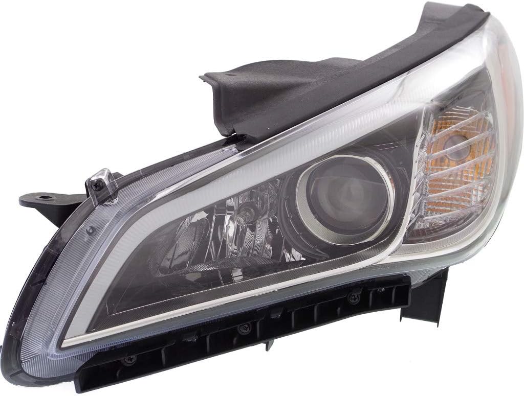 Black Housing Headlight Pair for Hyundai Sonata 2015 2016 2017 K8059