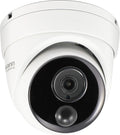 Wired PIR Dome Security Camera, 4K HD Color Night Vision, Indoor/Outdoor O53090
