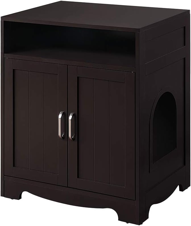 Cat Litter Box Furniture with 2 Entrances M40834