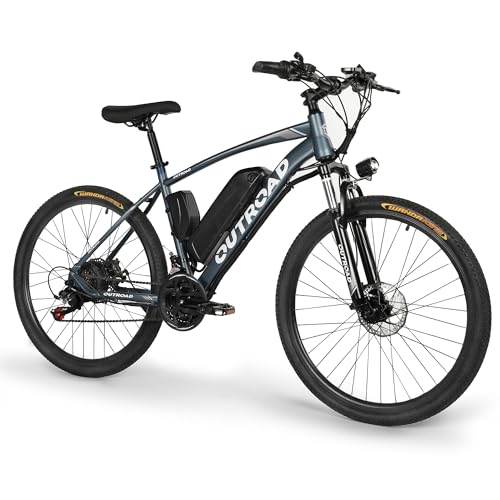 26" Electric Mountain Bike with Removable Battery, 36V 350W Brushless Motor, 21-Speed Gear, Front Fork Suspension Q609