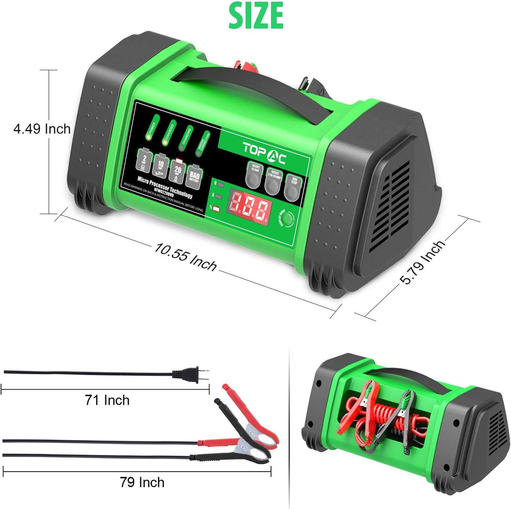 12 Volt 24 Volt Smart Car Battery Charger M16242