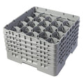 20 Compartment Full Size Glass Rack with 5 Extenders, Soft Gray S533
