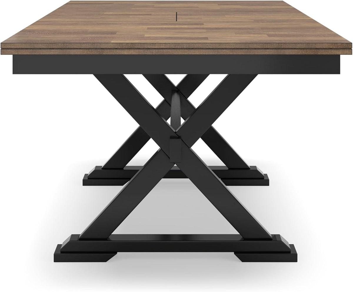 78" W x 40" D x 30" H Black Dark Brown Dining Extension Table B50280
