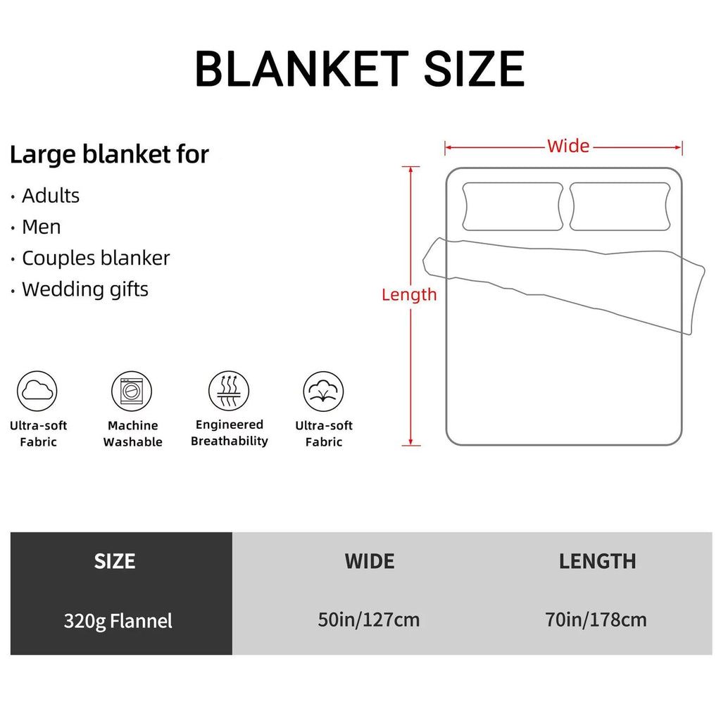 Flannel Throw Blanket 50 x 70 inches R8827