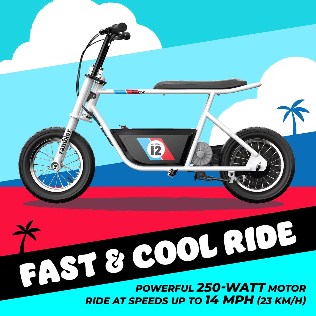 White 12" Air-Filled Tires Seated Electric Scooter L776