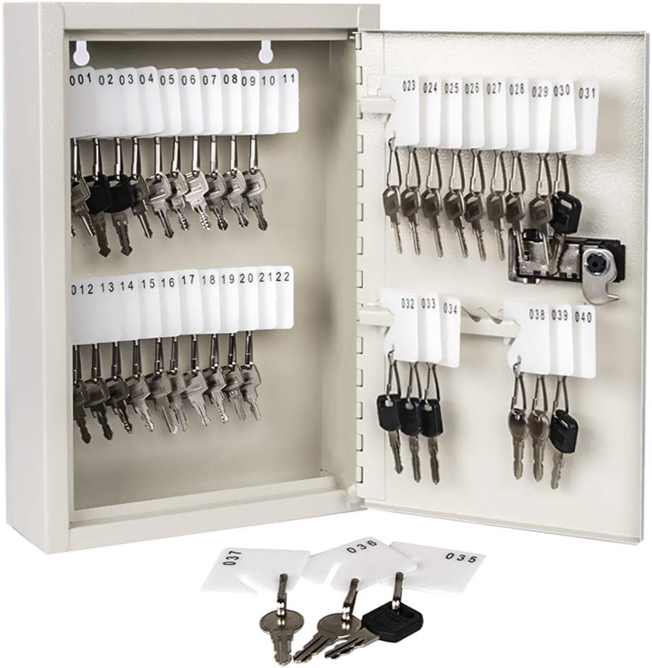 100 Keys Black Wall Mount Key Cabinet Organizer Q2558