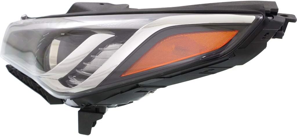 Black Housing Headlight Pair for Hyundai Sonata 2015 2016 2017 K8059