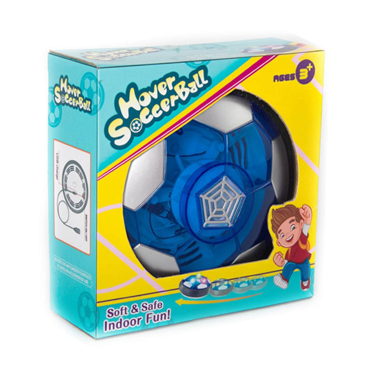 LED Hover Soccer Ball USB Charging Electric Air Cushion Indoor Luminous Toy B129803