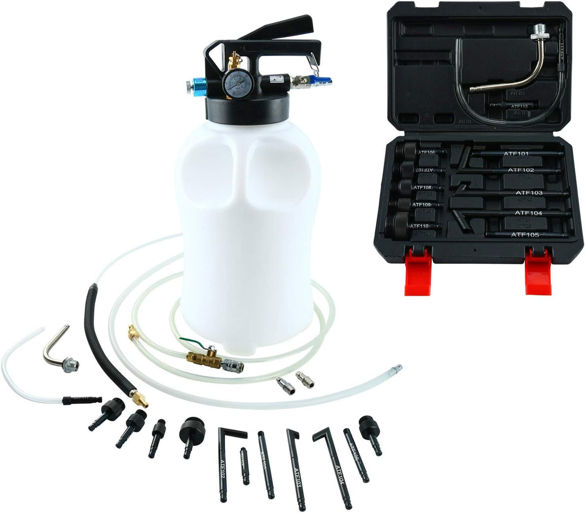 10L Pneumatic Air Oil Extractor Pump with 14pcs ATF Adapter S2025
