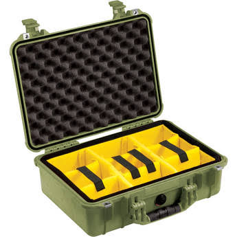 Olive Drab Green 1500 Waterproof Case with Divider Set U1271