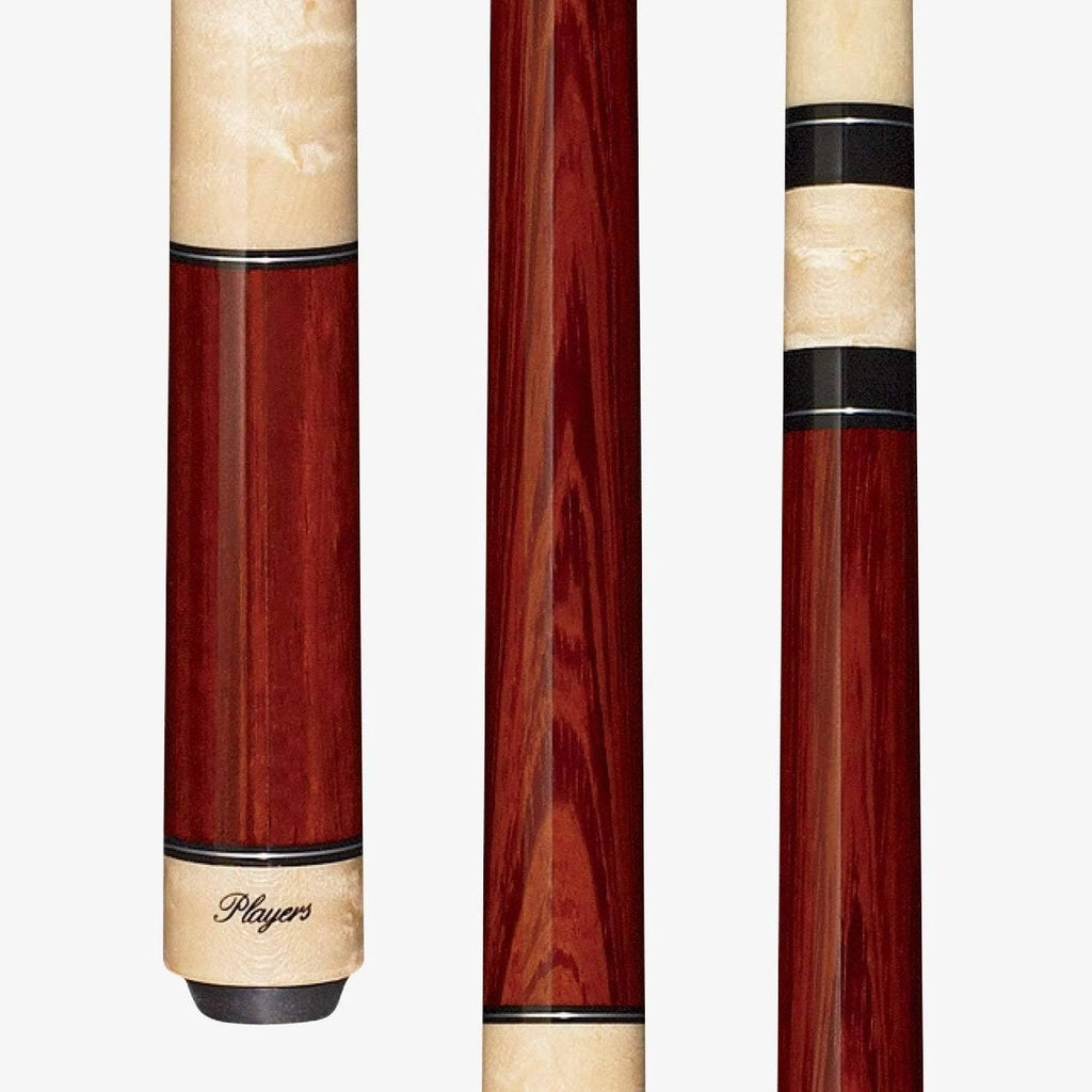Zebrawood and Birds-Eye Maple Sneaky Pete Cue H230