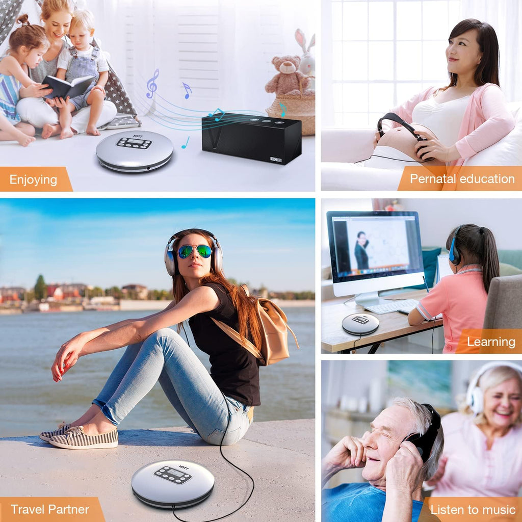 Portable CD Player with Bluetooth and Stereo Headphone C3152