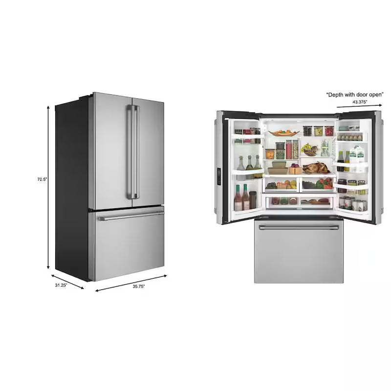 23.1 cu. ft. Smart French Door Refrigerator in Stainless Steel D2856
