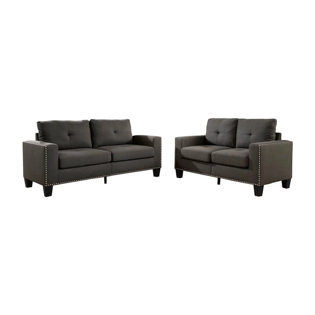 Gray Fabric 2-Piece Sofa Set H49417