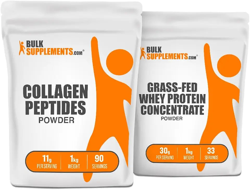 Collagen Peptides 1kg and Grass Fed Whey Protein Concentrate 1kg V1815