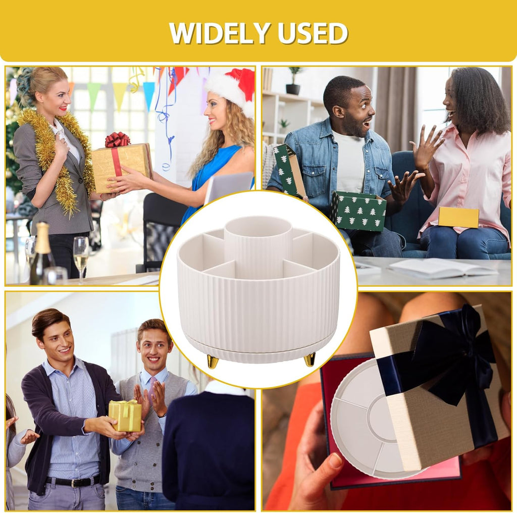 White Multi-angle Rotating Makeup Brush Holder J6039