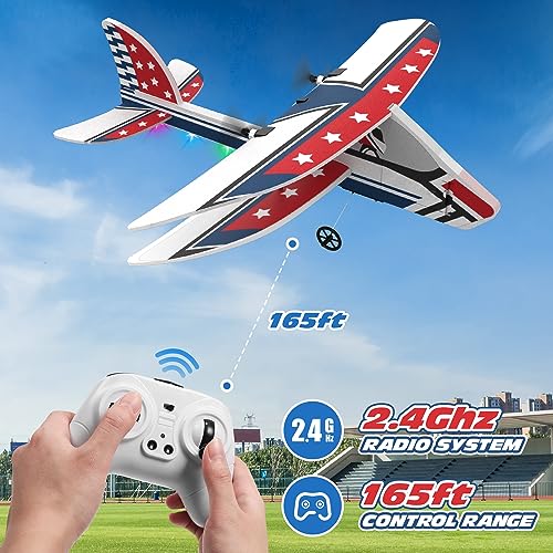 2.4GHZ Remote Control Airplane with 3 Batteries & 6-axis Gyro Stabilizer D84996