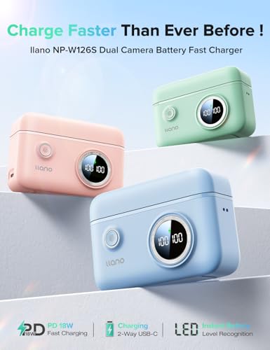 2-Pack Batteries and 18W Fast Dual USB Charger with Smart Display and Magnetic Snap Cover K17540