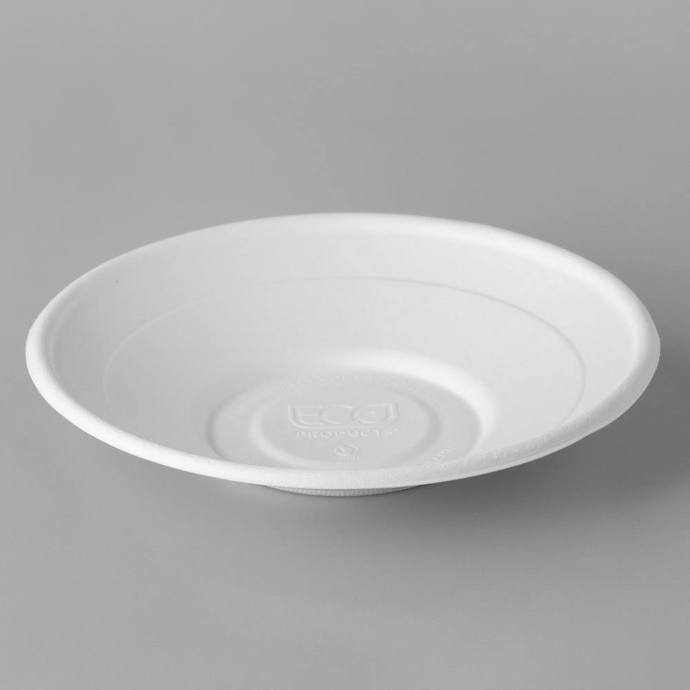 16 oz. White Compostable Sugarcane Noodle Bowl D535