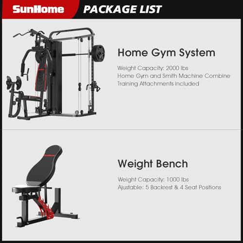 Smith Machine with 138LB Weight Stack F72080