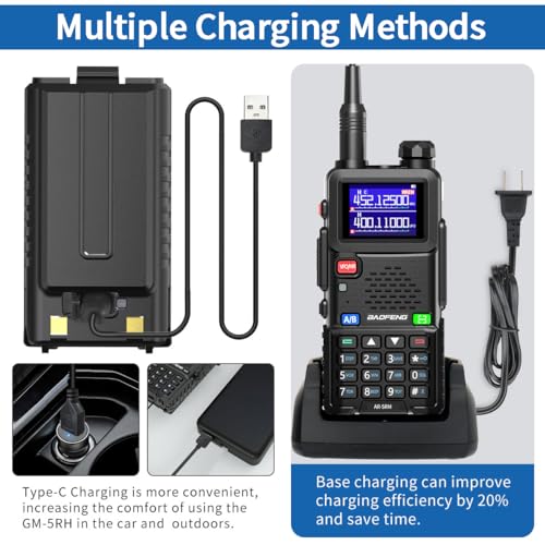 2 Pack 10W Handheld Ham Radio Walkie Talkies with Programming Cable A1151
