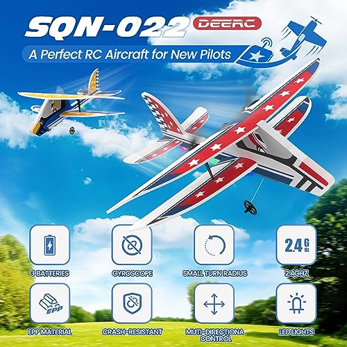 2.4GHZ Remote Control Airplane with 3 Batteries & 6-axis Gyro Stabilizer D84996