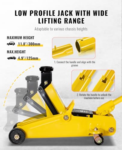 2 Ton Low Profile Hydraulic Trolley Floor Jack with Storage Case H651809