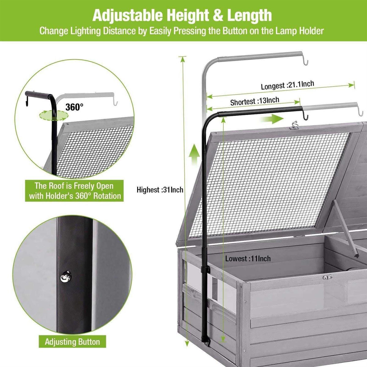Large Tortoise Habitat with Light Support Frame G867