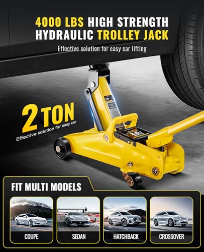 2 Ton Low Profile Hydraulic Trolley Floor Jack with Storage Case H651809