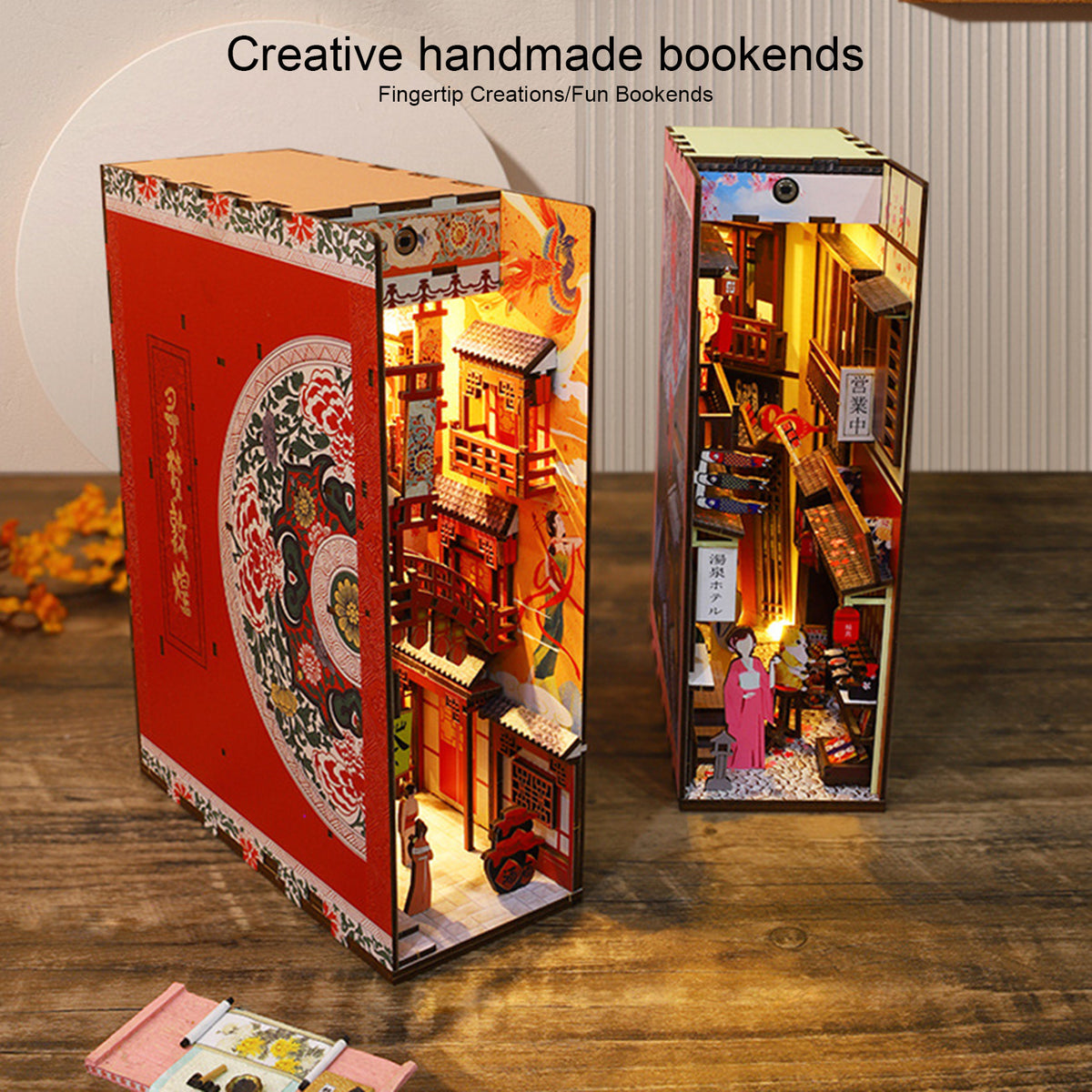 1 Set Dollhouse Miniature Book Nook Kit O759