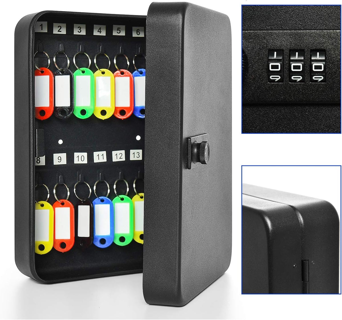 28 Key Steel Security Lock Box with Combination Lock, Pack of 2 C805109