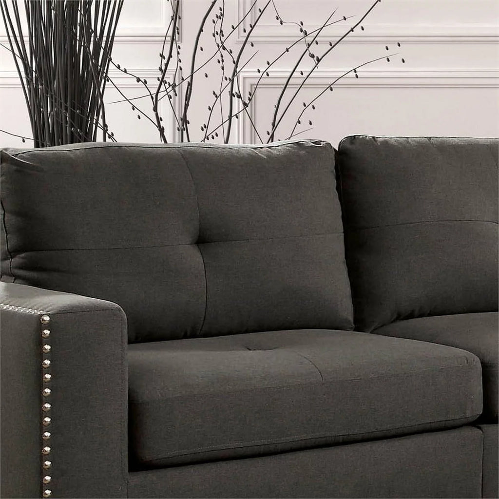 Gray Fabric 2-Piece Sofa Set H49417
