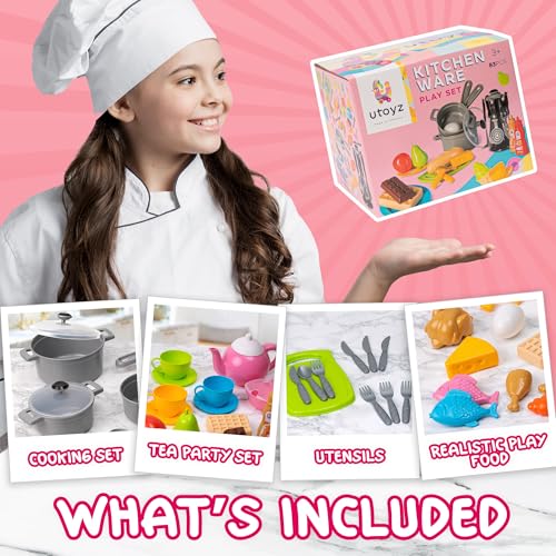 83 Pc Toddler Play Food Set with Toy Pots and Pans K59973