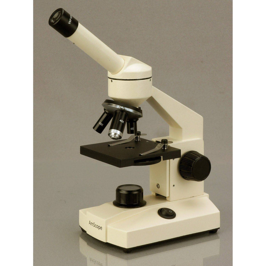 All-Metal All Optical Glass Lens Student Biological Field Microscope with LED Light A144